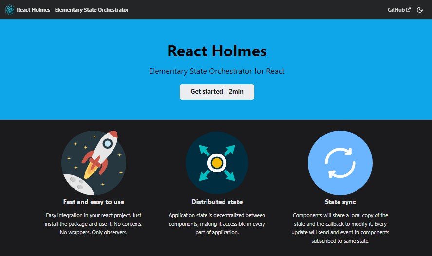 React Holmes: Elementary State Orchestrator for React