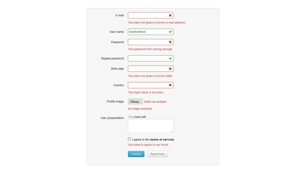 jQuery Form Validator