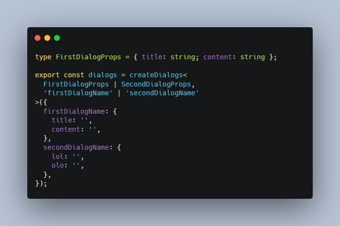 React hook for master your dialog component