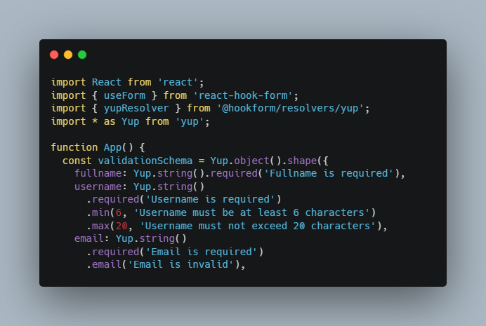 React Hook Form Validation example with react-hook-form 7 and Bootstrap 4