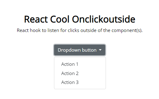 React hook to listen for clicks outside of the component