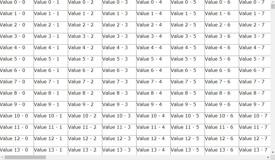 React hooks and components for large data sets scrolling