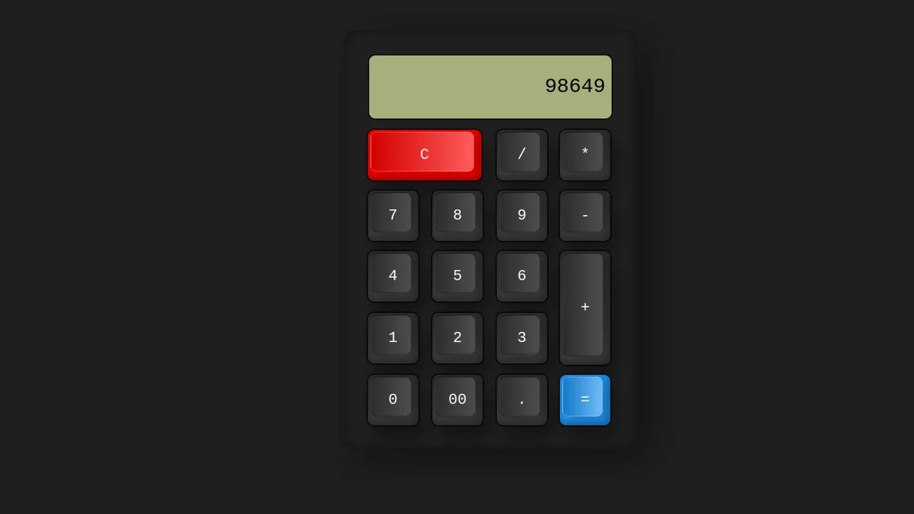 Collection of free HTML and pure CSS calculator code examples from Codepen and other resources