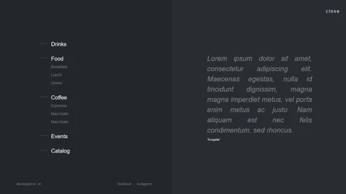 jQuery fullscreen menu examples and plugins