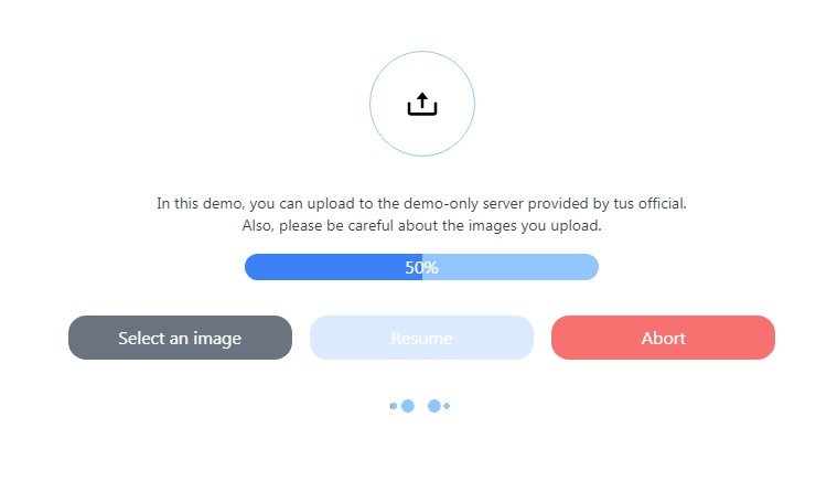 React hooks for resumable file uploads using tus