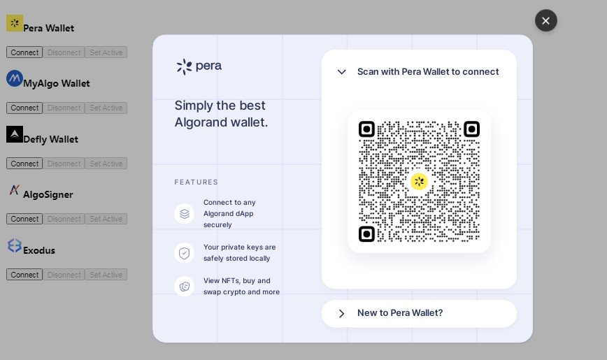 React hooks for using Algorand compatible wallets in dApps