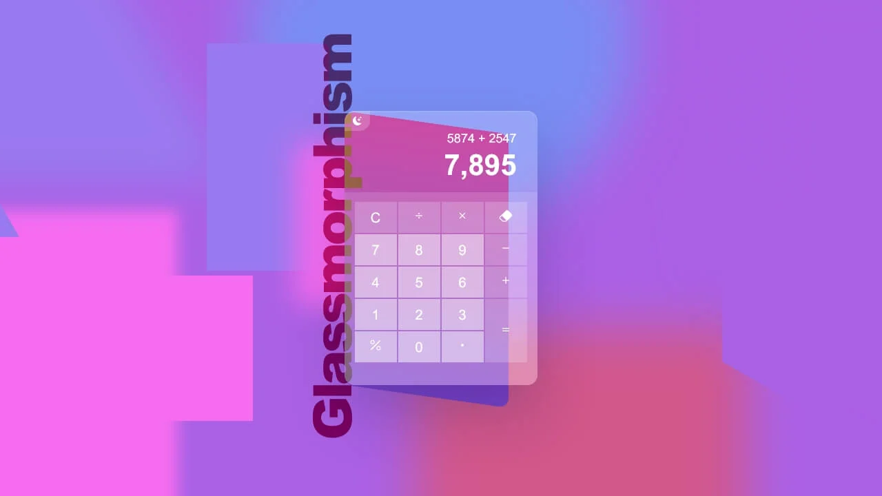 Glassmorphism Calculator UI