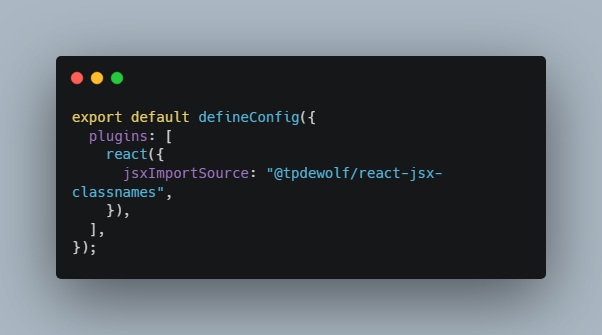 React JSX runtime for adding a classNames or clsx prop