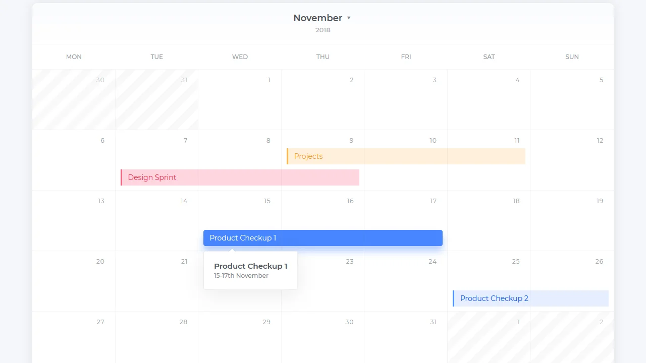 CSS Grid Calendar
