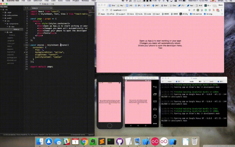 React Native Web with TypeScript