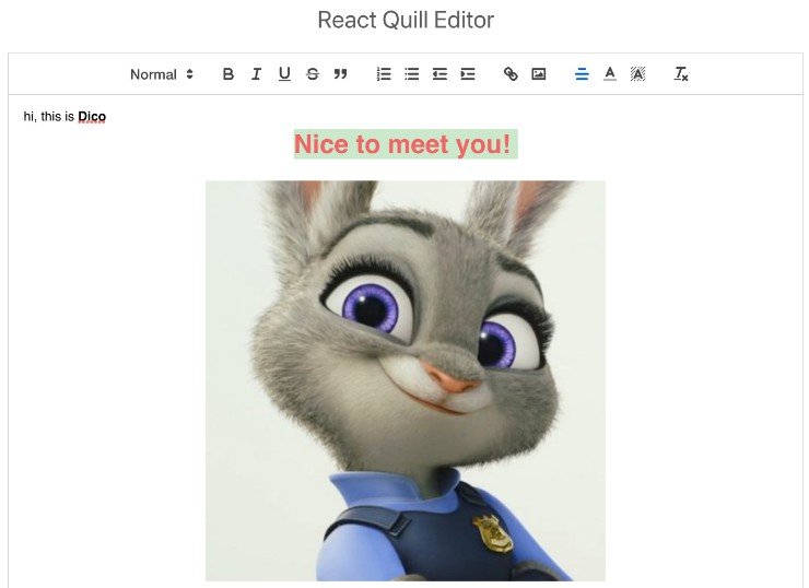React-quill example for practice purpose