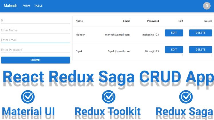 React Redux Saga CRUD App