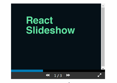 React Slideshow to show images like slideshare and speakerdeck