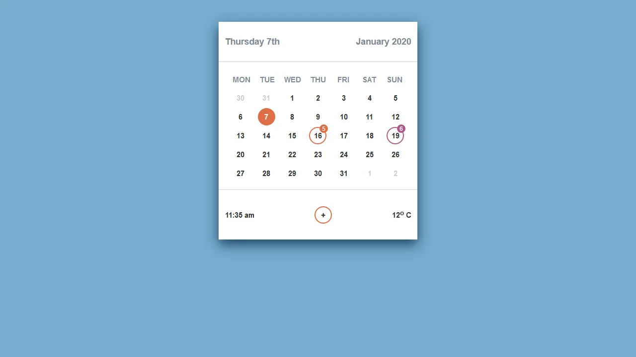 Calendar UI