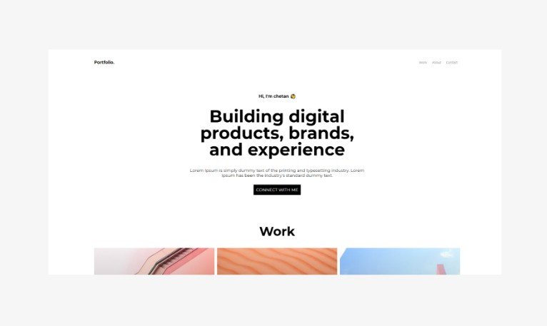 A Free,Beautiful and Modern React Portfolio Template for Developers