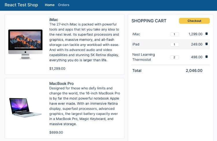 React Test Shop Using Remix