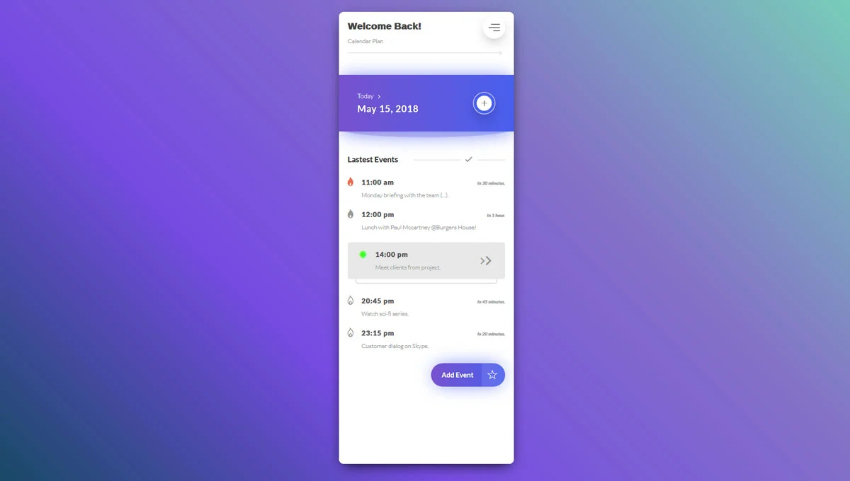 Calendar Plan - Tasks Events App
