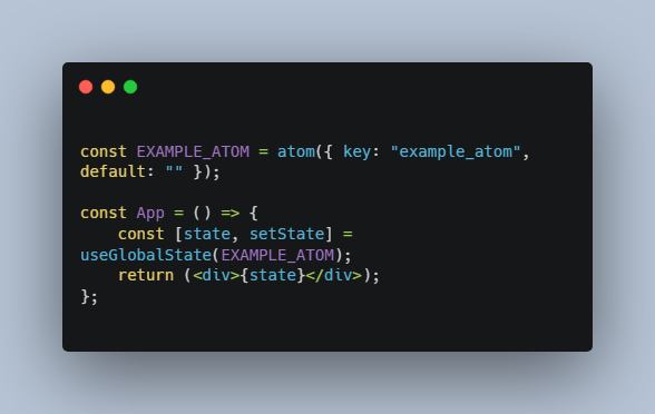 Reactive global state management library with an emphasis on minimalism