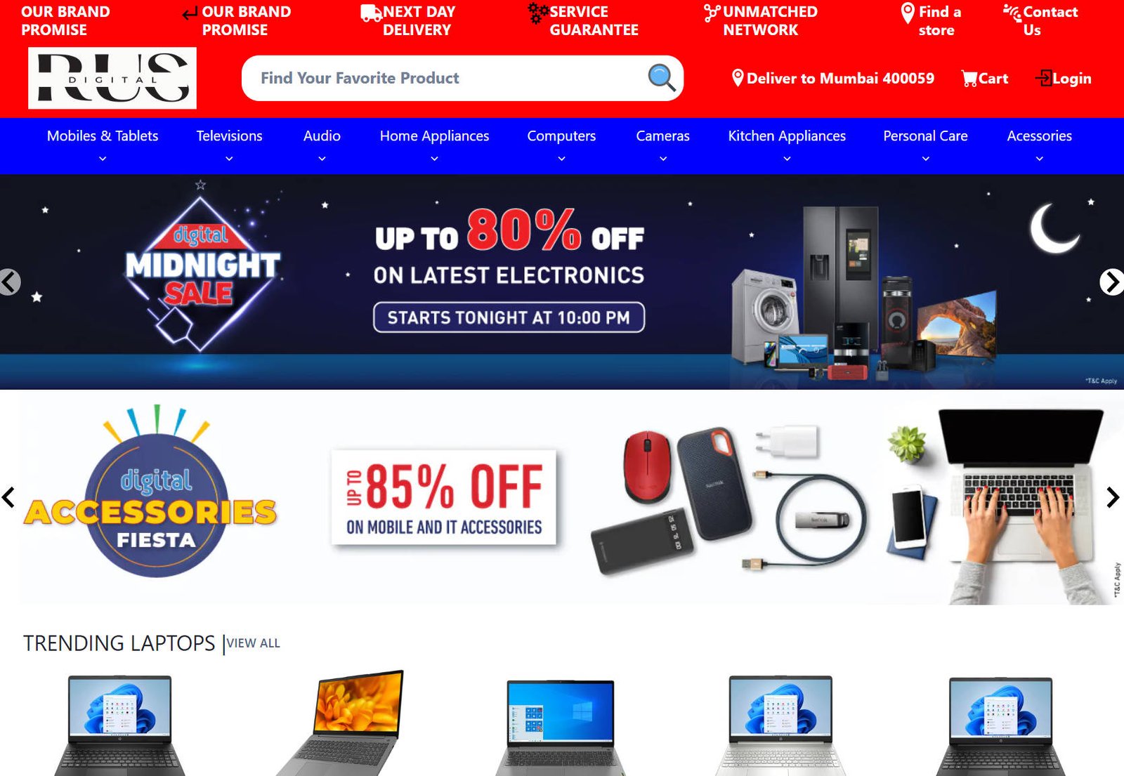 Reliance Digital website Clone with React JS