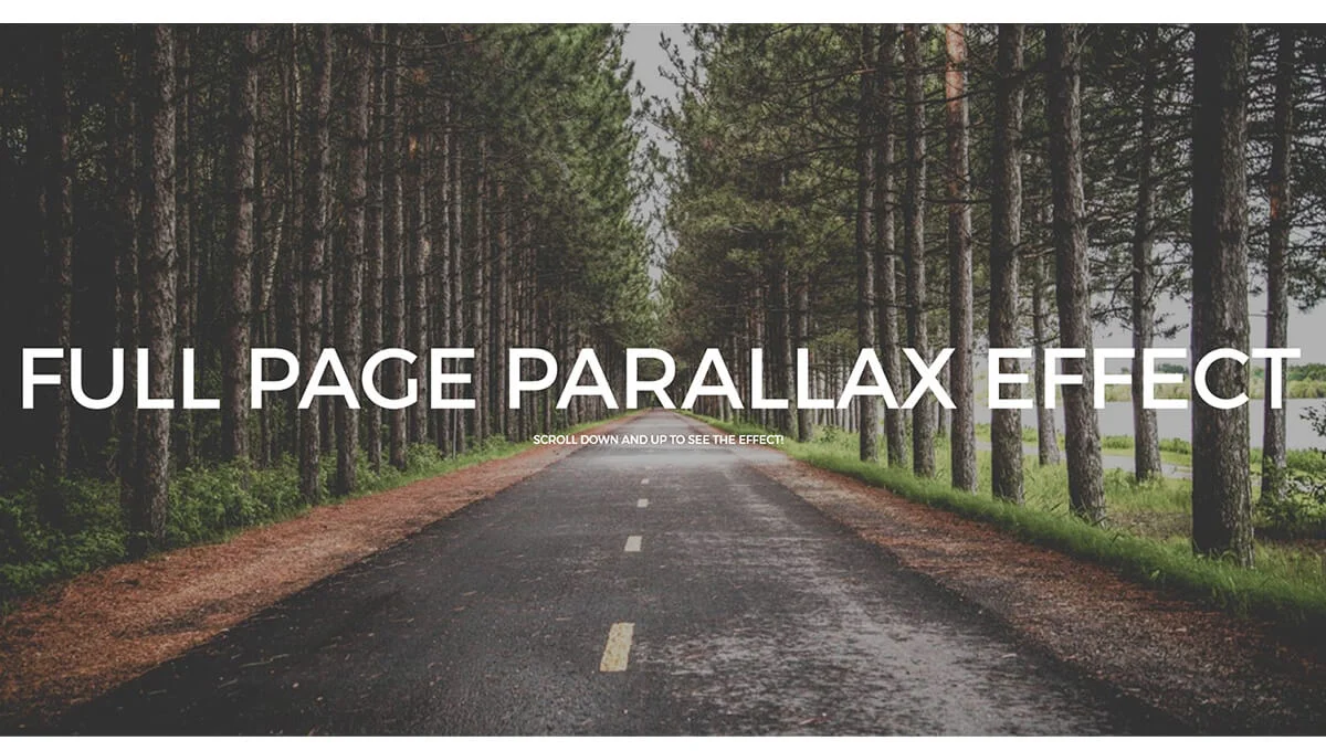 Full Page Parallax Scroll Effect