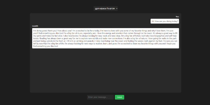 A front-end for selfhosted LLMs based on the LocalAI API