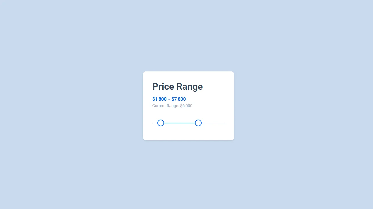 jQuery range slider code examples and plugins