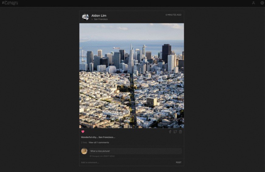 Responsive Web Application for Sharing Pictures like Instagram