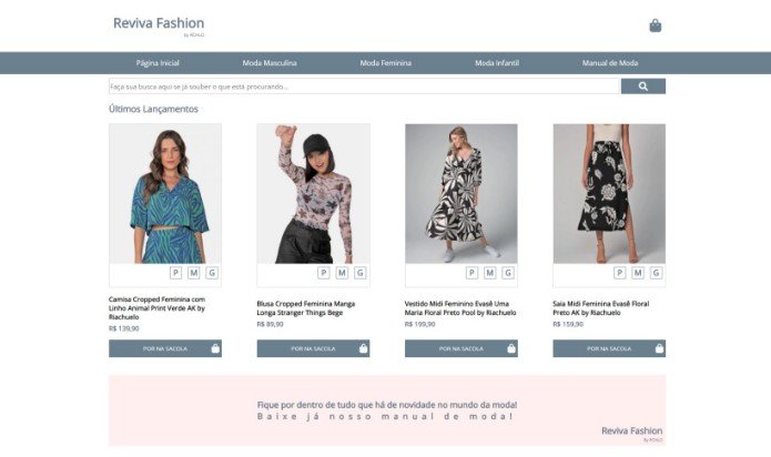 Reviva Fashion Website Built With React