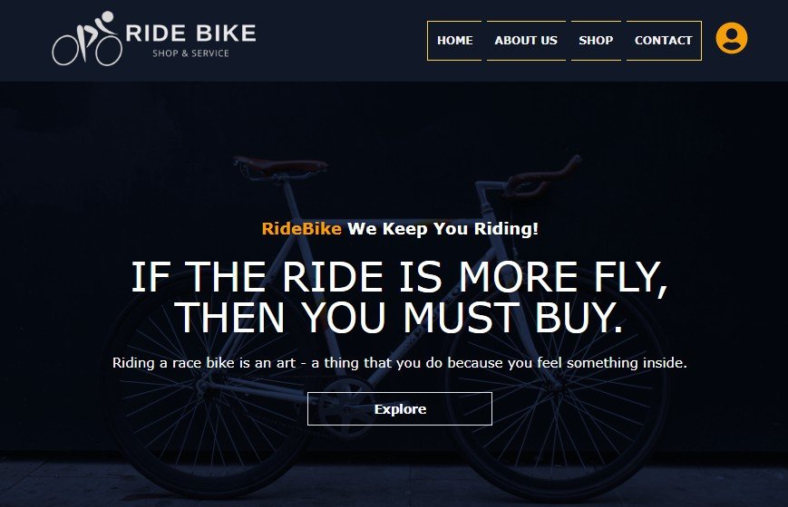 Ride Bike Shop And Service Client Built With React