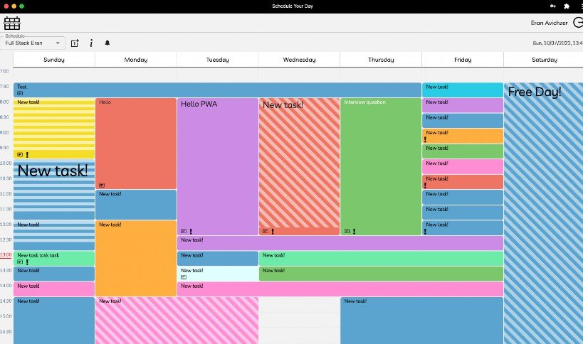 Schedule Your Day App Built with React.js