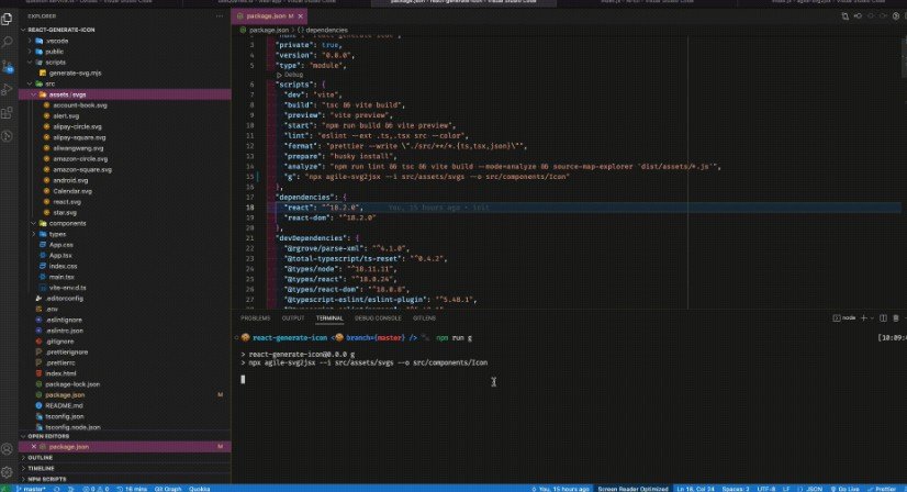 Script generate svg react component