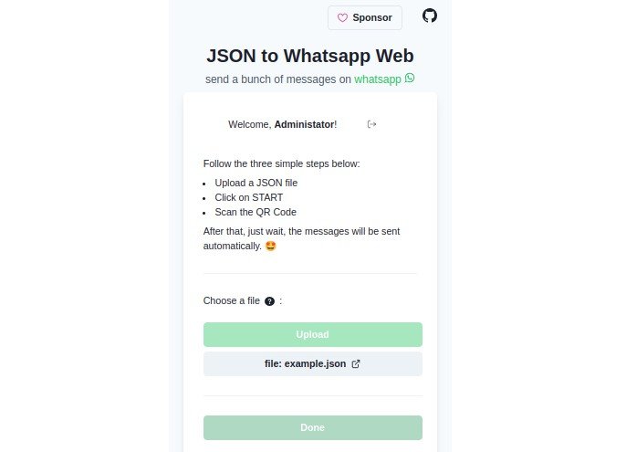 Send a bunch of messages on Whatsapp Web from a JSON file