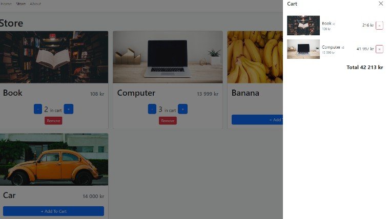 Shopping cart with React and Typescript