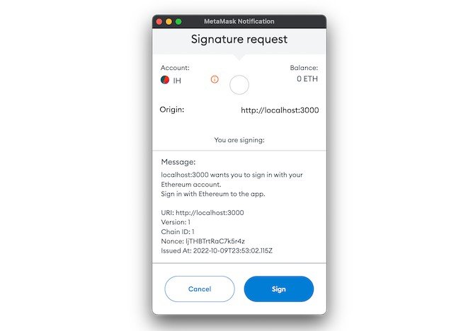 Sign in with Ethereum for Next.js