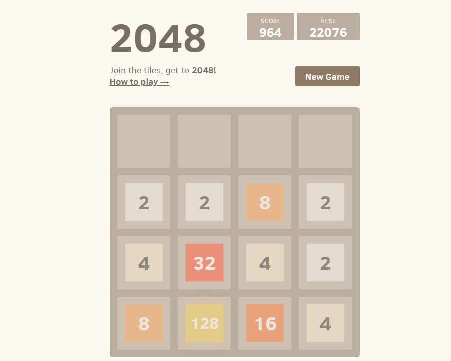 A 2048 game Built with ReactJS