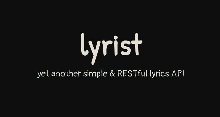 Simple and RESTful API for getting lyrics Built with next.js