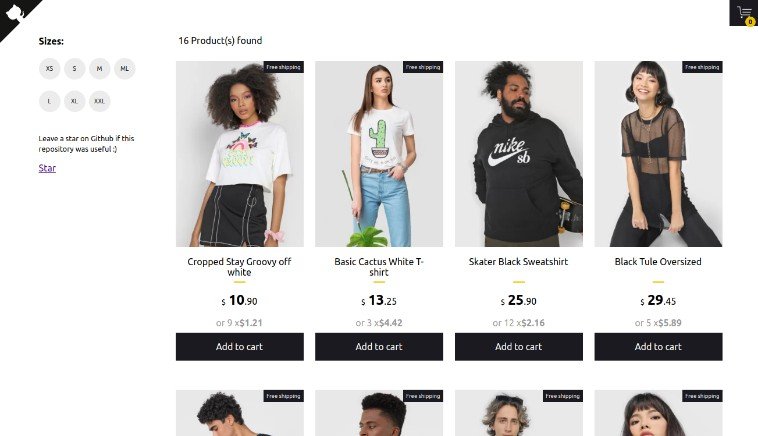 Simple ecommerce cart application built with Typescript and React