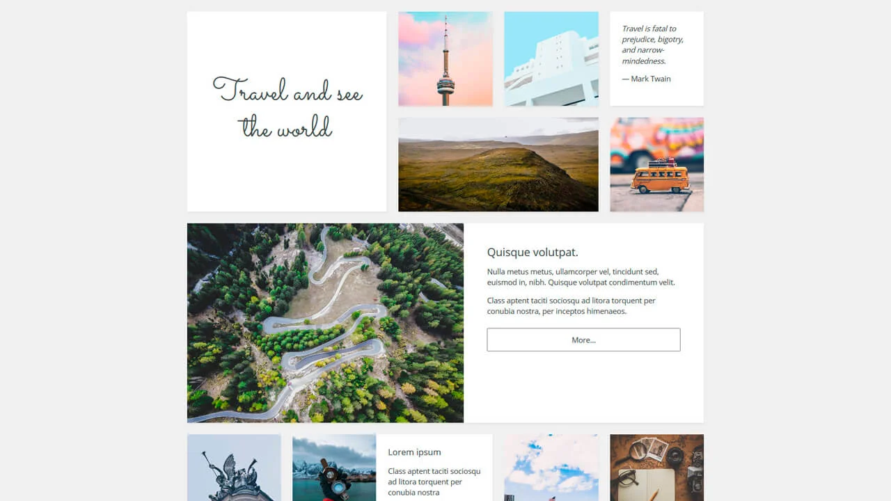 Assorted Cards and Images (CSS Grid and BEM)