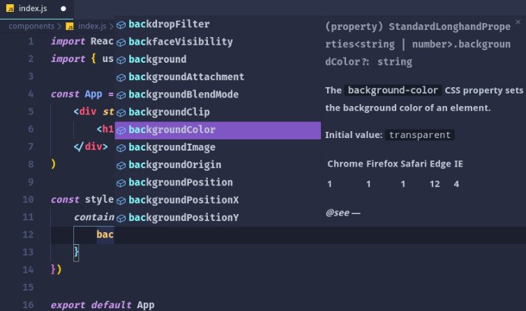 Simple hook for simplify CSS styling in React JS