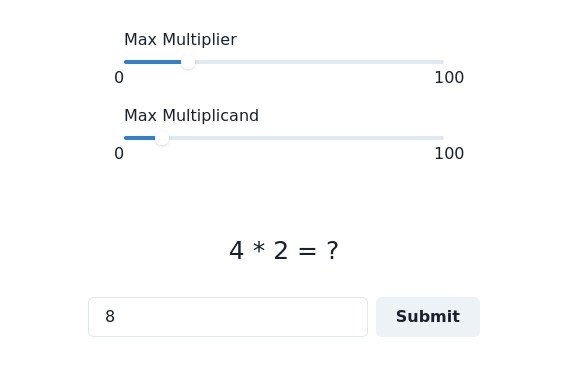 Simple multiplication game using React.js, Typescript and Vite