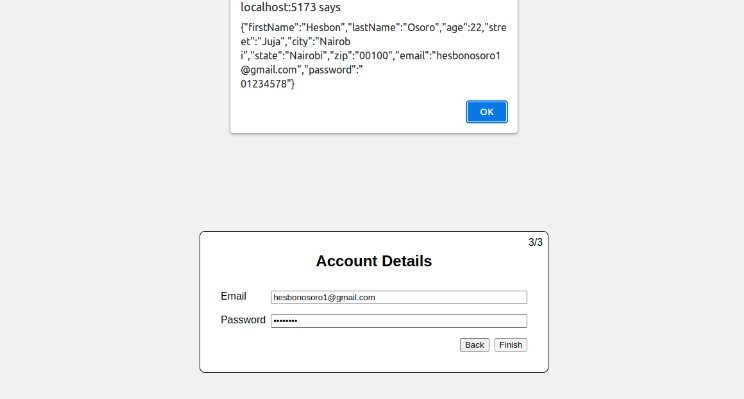 Simple MultiStep Form in React and TypeScript