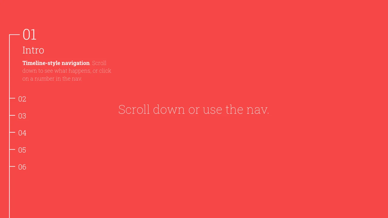 Timeline Style Navigation