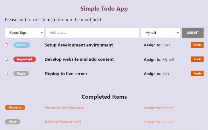 Simple TODO List APP with React