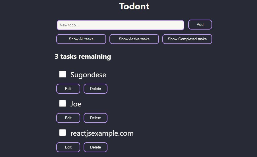 Simple todolist built with React