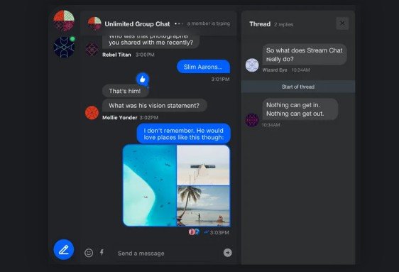 Social messenger app using stream API