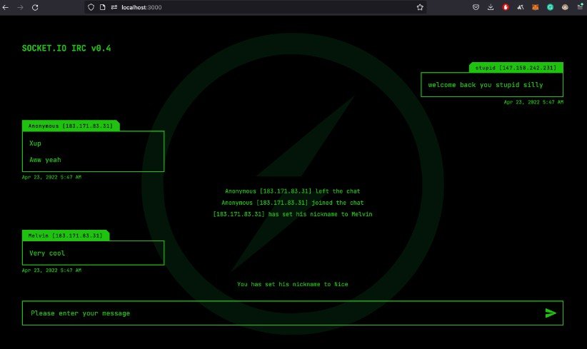 Socket.IO IRC: A Private Chatroom For Discussing Secret Stuff