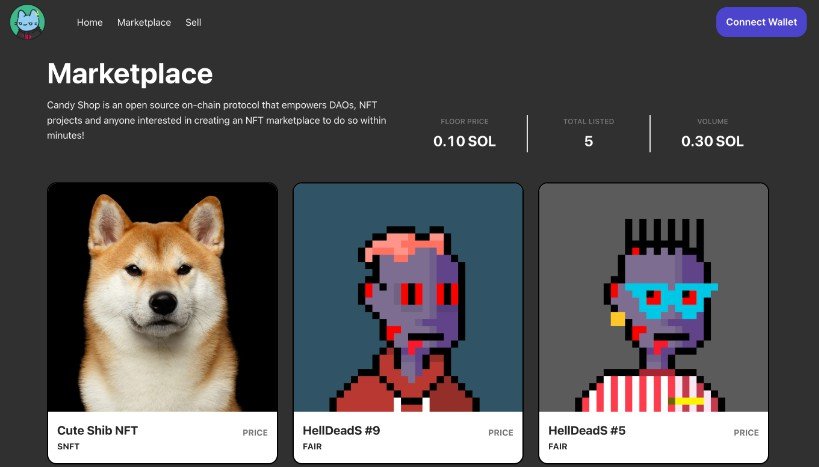 Solana Candy Machine V2 + Candy Shop With React