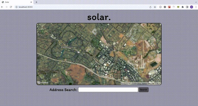 Solar Panel Prediction Application built with React