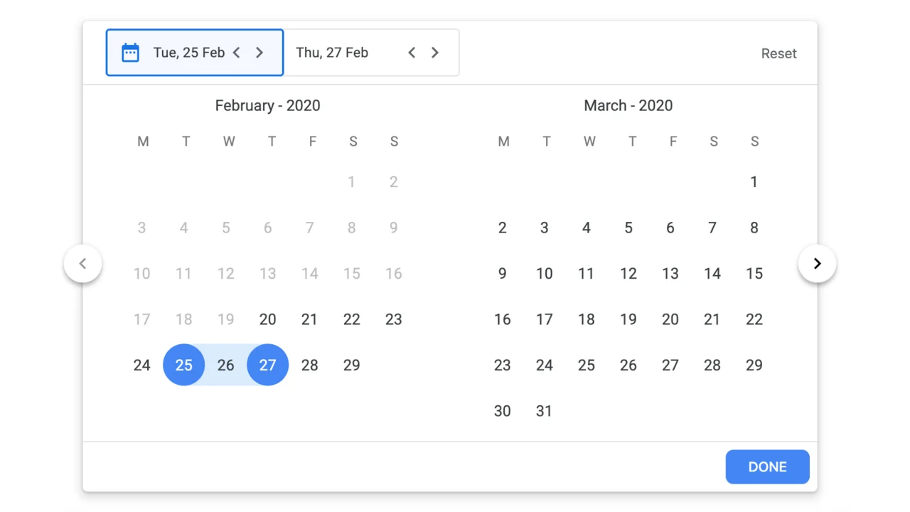React Google Flight Datepicker