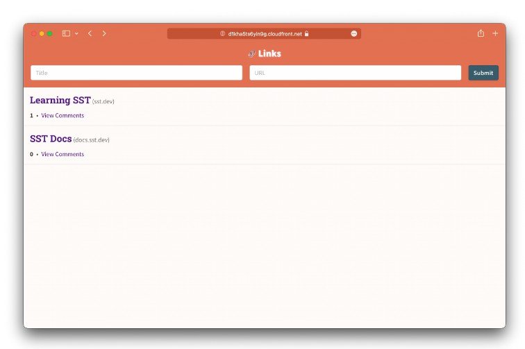 Source for the links app that we build in the SST tutorial